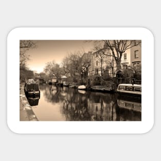 Narrow Boats Regent's Canal Camden London UK Sticker